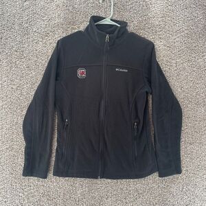 Carolina Gamecocks Sweatshirt Womens Small Black Columbia Full Zip Casual Logo